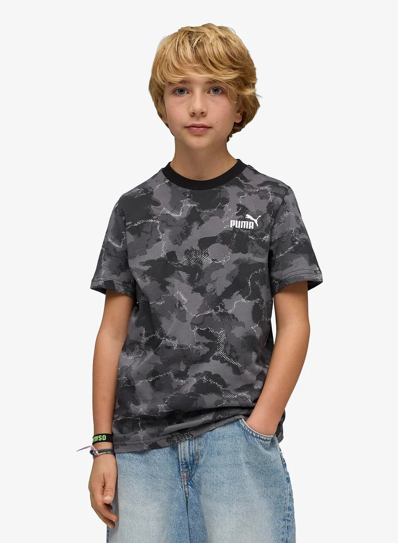 PUMA Youth Essential Camo All-Over Printed T-Shirt